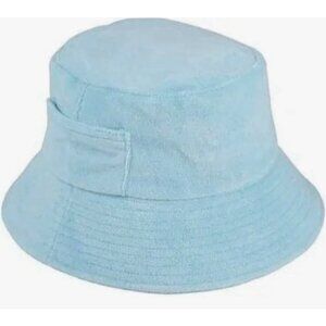 Lack of Color Wave Terry Bucket Hat Blue Sm/Med Beach White Lotus Festival